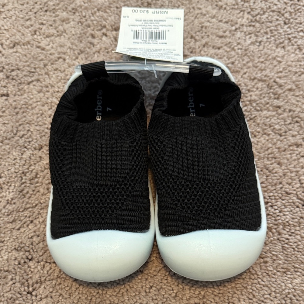 Gerber Kids Black and White Slip-On Sneakers